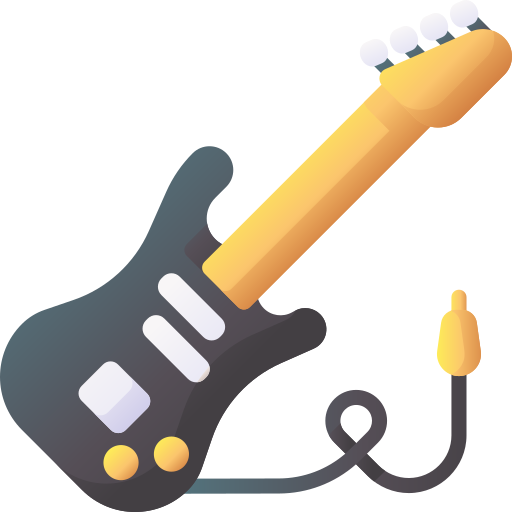 Icono de bajo eléctrico